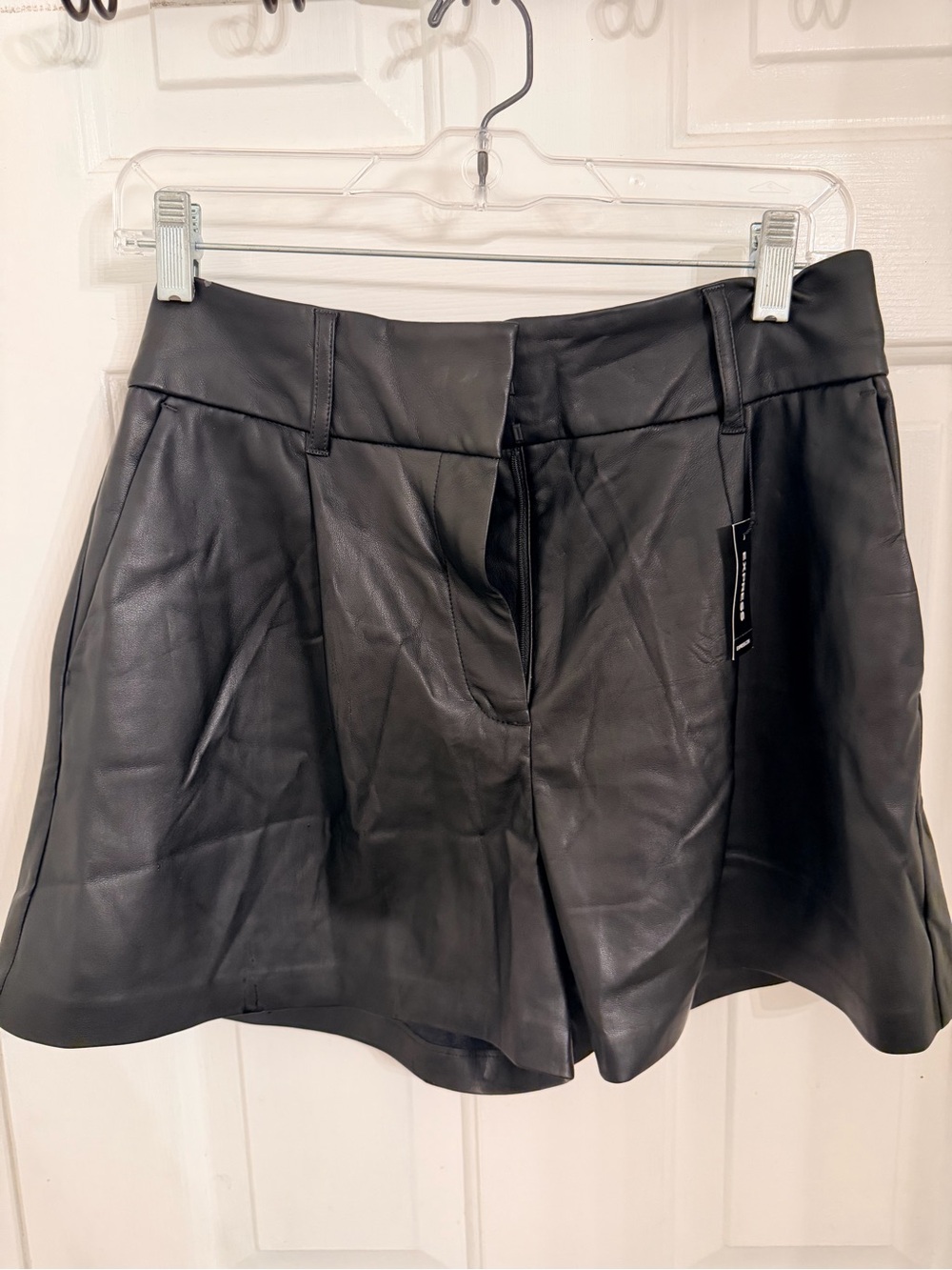 Express Black Faux Leather High-Waist Women’s Shorts